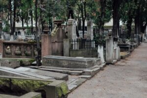 Iconic Tombs at the Famous Pere Lachaise Cemetery